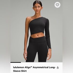 Lululemon Align Asymmetrical Long Sleeve Shirt, NWT, Black, Size 8